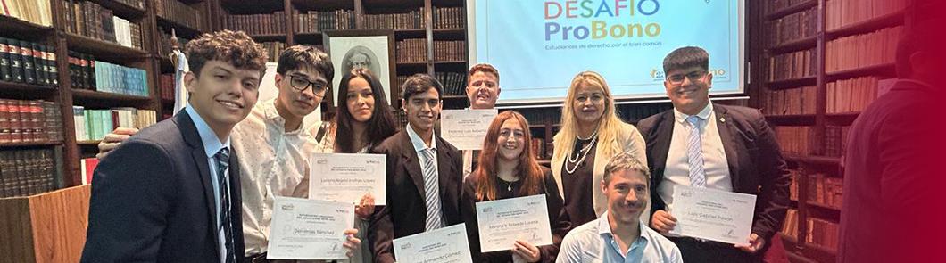Los alumnos de la Carrera de Abogacía con el Proyecto “Acompañando a Sanar Caminos”, resultaron ganadores del primer puesto en el "Desafío Pro Bono edición 2024" 